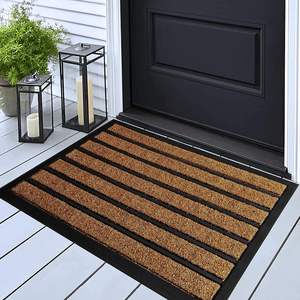 <b>Door</b> <b>Mat</b> 30x17 Inches Rectangular Non Slip Outdoor <b>Indoor</b> Entrance Welcome <b>Mat</b> Logo Aluminum Alloy Dirt Trapping Low Profile - Product Image 1