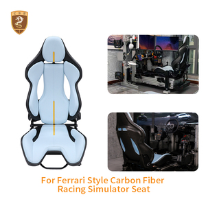 Siège de simulation en fibre de carbone sèche pour <span class=keywords><strong>simulateur</strong></span> de course Direct Drive, compatible avec <span class=keywords><strong>Ferrari</strong></span> 296GTB SF90 F8 458, siège baquet universel - Product Image 5