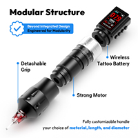 Machine à tatouer sans fil CNC, stylo rotatif avec batterie, double batterie, écran couleur pour l'art corporel