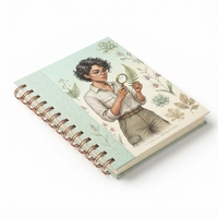 Carnet à spirales A5 mignon, impression personnalisée, journal esthétique, carnet d'illustrations fantastiques, journal intime pour filles
