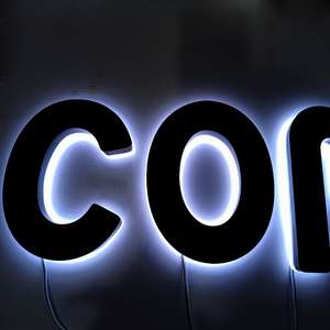 定制壁挂式发光二极管3D广告室内接待公司标志背光标牌 - Product Image 4