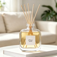 Vente directe usine – Bouteille diffuseur d'air en verre 150 ml, vide, transparente, à base lourde, pour emballage d'aromathérapie, modèle unique