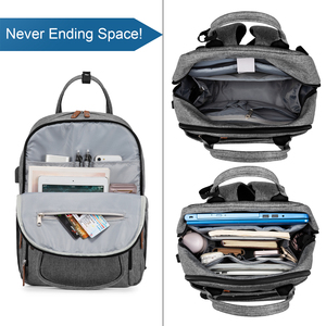 Sac à dos pour <span class=keywords><strong>ordinateur</strong></span> portable LOVEVOOK&REALER en polyester résistant à l'eau avec chargement USB, sac de transport décontracté pour <span class=keywords><strong>ordinateur</strong></span>, sac à dos de voyage - Product Image 6