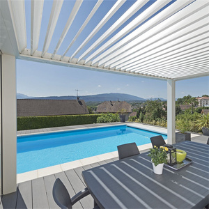 Pergola motorisée en aluminium TOMA - Norme européenne - 6m x <span class=keywords><strong>4m</strong></span> - Toit de pergola - Pergola pour stationnement de voitures - Product Image 4