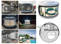 Maison capsule intelligente préfabriquée personnalisée de 1 et 2 chambres avec commande vocale AI, fenêtre panoramique et commodités complètes