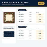[Thème de Noël] Tapis de Mahjong américain professionnel, différentes tailles, tapis de table en caoutchouc antidérapant pour le jeu de Mahjong