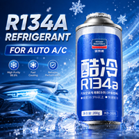Gas Refrigeran R134a Glodway Kemurnian Tinggi 200ml untuk AC Mobil, Sistem Pendingin Otomatis, Isi Ulang