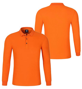 Alta calidad 100% algodón hombres Camiseta de manga larga al por mayor personalizado Casual para Polos diseño de color sólido de gran tamaño - Product Image 5