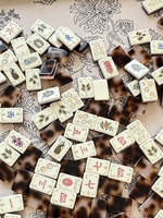 Collection Eloise Mahj Mood Tortoise, tuiles de mahjong américaines de haute qualité, tuiles de mahjong sur mesure, tuiles de mahjong en acrylique gravées de luxe, 160 tuiles