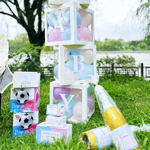 Support Custom Free Sample Baby Shower Boxes Party Decorations Baby Shower Blocks Backdrop Baby Shower With Letters