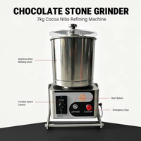 Moulin à fèves de cacao TUORONG Commercial 220V en acier inoxydable 8/15lbs, broyeur à pierres pour chocolat, machine à mélanger le chocolat