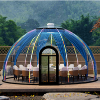 Le fond de videur de tente de ballon gonflable de maison de bulle moderne commerciale LED allume le videur gonflable de maison de bulle de matériel de PC