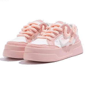 Zapatos Deportivos Retro con Cordones para Mujer, Primavera 2025, Estilo Nuevo, Hechos de Mezclilla Azul con Suela Gruesa, Blancos Casuales - Product Image 5