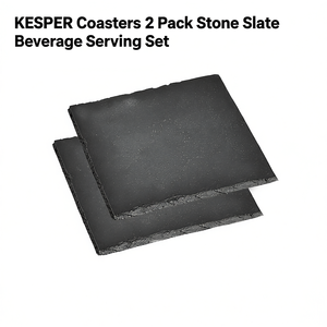 KESPER Coasters 2 Pack Stone Slate <b>Beverage</b> <b>Serving</b> <b>Set</b> - Product Image 2