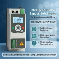 Démarreur progressif intelligent avec fonction de bypass et écran LCD, prise en charge de la communication RS485