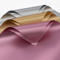 Papier d'emballage pour fleurs, fleuriste, floral, double face, doré, élégant, en pâte chimique, matériau d'emballage pour bouquet, vente en gros