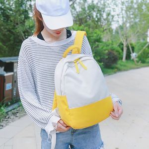 Fashion Canvas Plain Simple <b>Backpacks</b> Wholesale Cute Ladies Rucksack Outdoor Travel Schoolbag Women Leisure <b>School</b> Bags - Product Image 2
