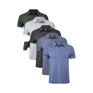 Polo de Algodón Preencogido de 240 g/m² para Hombre, Corte Holgado, Color Sólido, con Bordado Personalizado y Logotipo Impreso - Product Image 1