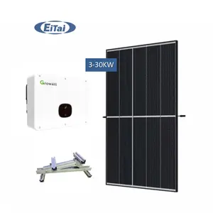 Оптовые продажи 3 фазы цена панели солнечных батарей-SO39 eitai бытового использования сетки галстук инвертора солнечные фотоэлектрические системы крыши 20kw 30kw 10Kw цена 3 фазы солнечная энергетическая система