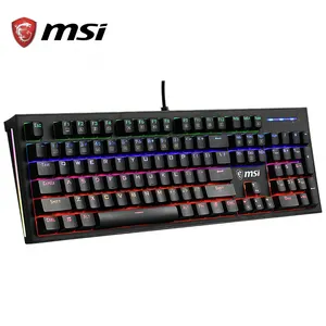 Teclado mecânico de jogo msi force gk50 z, com luz rgb