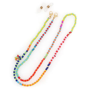 Multi Color Tiny Miyuki Beaded Pearl String Beads <span class=keywords><strong>Lunettes</strong></span> Facemasking Chain Holder Glasses Handmade Eyewear Chains Accessories - Product Image 3