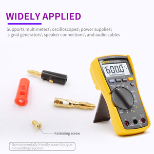 4mm HiFi Loa chuối cắm-Mở Vít Loại không có Hàn uốn thiết bị đầu cuối mạ vàng Loa dây chuối cắm kết nối - Product Image 3