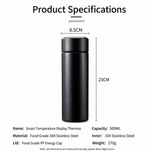 Promotional Personalized Stainless Steel Vacuum <b>Flask</b> with Temperature Display for Trade Show Giveaway Brand Marketing Gifts - Product Image 4