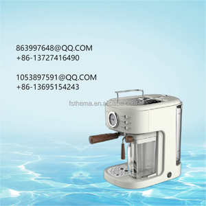 Thema Compteur de pression manche en bois 2in1 Machine à café expresso haute pression café <span class=keywords><strong>et</strong></span> lait avec réservoir de cruche de boîte à lait - Product Image 2