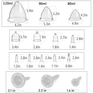 Großhandels preis 26 Tassen Vakuum Schröpfen Saugen Brust vergrößerung Hüft kolben heben Vakuum absaugung Brust massage gerät - Product Image 3