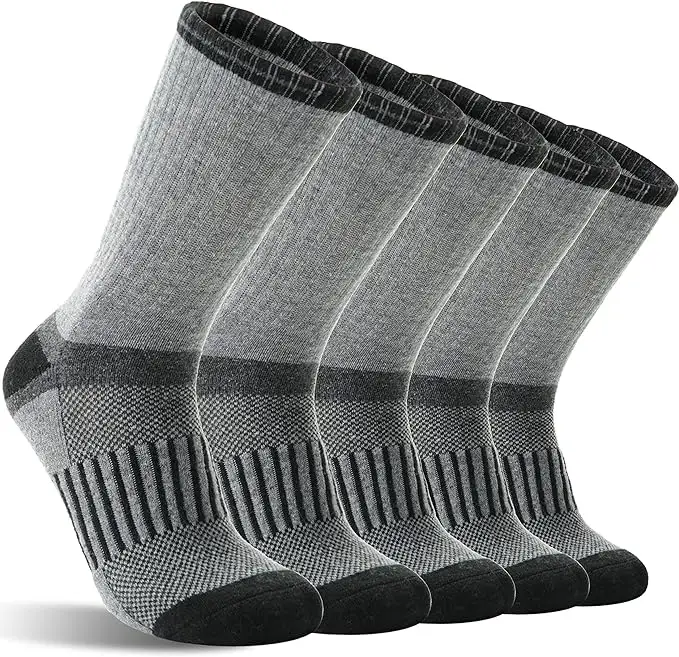 Men's Alpaca Wool Socks Cushioned Fleece Trekking Work Socks for Winter Outdoor Hiking Knitted Technique