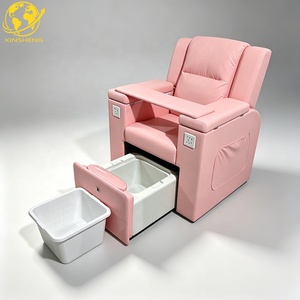 Adjustable Reclining Foot Spa <b>Chair</b> with <b>Vibration</b> and Pipeless Jet System for Nail Salons - Product Image 3