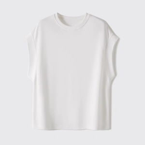 Women's Sleeveless T-Shirt Splicing Design Breathable Knitted Tank Top Gray Green Khaki Black White Summer Wear - Product Image 5