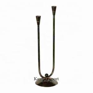 Custom Black Iron Two Holder Candle Stand Handcrafted Luxury Metal Lighting <b>Decors</b> for Home <b>Christmas</b> <b>Decor</b> on <b>Sale</b> - Product Image 1