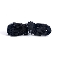 Vente en gros de lacets plats en polyester imprimés avec logo personnalisé lacets colorés et bon marché