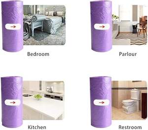 Huamaohengchun Paquete de 200 Bolsas de Basura de 4 Galones, Bolsas de Basura Pequeñas y Coloridas con Asa para el Hogar, Oficina y Baño - Product Image 3