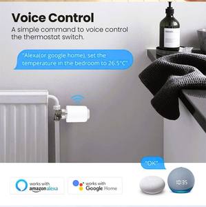 Vanne thermostatique de radiateur Wi-Fi TRVZB, contrôle intelligent de la température, OLED, pour maison, hôtel, <span class=keywords><strong>Alexa</strong></span>, Google, Android, batterie - Product Image 5