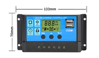 SUYEEGO haute qualité 12V 24V 10a 20a 30a mini contrôleur de charge solaire pwm avec batterie gel batterie plomb-acide