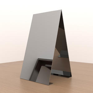 Panneau <span class=keywords><strong>en</strong></span> acier inoxydable à cadre Panneau de <span class=keywords><strong>trottoir</strong></span> debout pliable brossé à miroir personnalisé pour magasin avant - Product Image 2