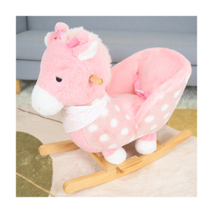 Chaise à cheval à <span class=keywords><strong>bascule</strong></span> populaire pour bébé avec son de musique berceuse pour bébé, chaise à <span class=keywords><strong>bascule</strong></span> en peluche - Product Image 1