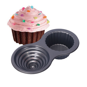 Kit de pelle à pizza géante et moule à gâteau en acier au carbone antiadhésif de grande épaisseur pour 2 tasses - Product Image 1