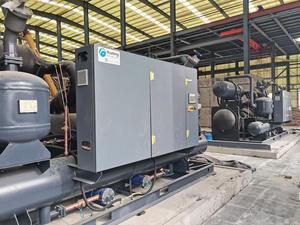 Büyük soğuk depolama buz pisti endüstrisi için yüksek verimli düşük sıcaklık su soğutmalı vida soğutucu soğutma sistemi - Product Image 3