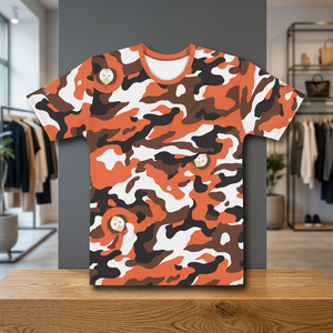 T-shirt d'été pour femme à imprimé numérique abstrait, 95% coton, 5% élasthanne, mélange satiné, écologique, respirant, style décontracté - Product Image 2