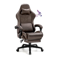 Chaise de jeu Silla, chaise de jeu de course avec massage, chaise de jeu pour ordinateur PC, vente chaude, aluminium moderne, cuir PU blanc, une seule pièce