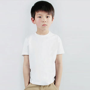 Camiseta Infantil 100% Algodón, Blanca, Manga Corta, con Logotipo OEM, Lisa, Personalizable, Unisex para Niños - Product Image 2