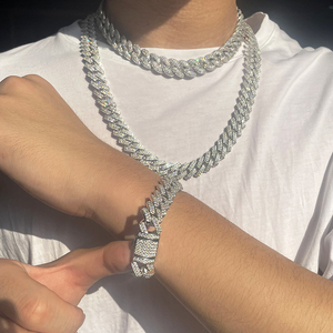 VVS moissanite GRA certificate 925 silver 18K gold plated necklace 2Rows diamond <b>iced</b> <b>out</b> <b>chain</b> fashion jewelry hiphop rapper - Product Image 6