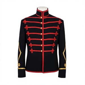 Tunique en laine pour homme, veste brodée, blazer uniforme réversible, respirant, coupe-vent, style vintage - Product Image 1