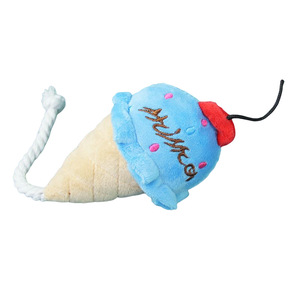 Jouet pour chien en peluche miniature en forme de crème glacée, jouet à mâcher qui couine pour animaux de compagnie, petite taille - Product Image 4