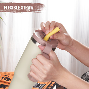 40oz Double wall vacuum insulated tumbler Leak proof straw travel <b>mug</b> BPA free stainless steel cup Cup holder friendly <b>mug</b> - Product Image 3