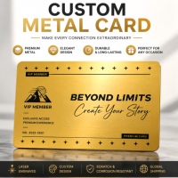 Edelstahl Aluminium Luxus personalisierte Metall-Visitenkarte benutzerdefinierter Laserdruck Metall-Visitenkarte mit QR-Code