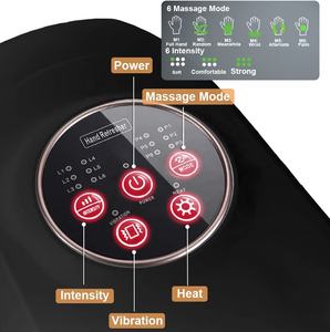 Masseur de main d'arthrite du canal carpien masseur de main sans fil avec thérapie d'acupression de Compression d'air thermique pour le soulagement de la douleur - Product Image 4